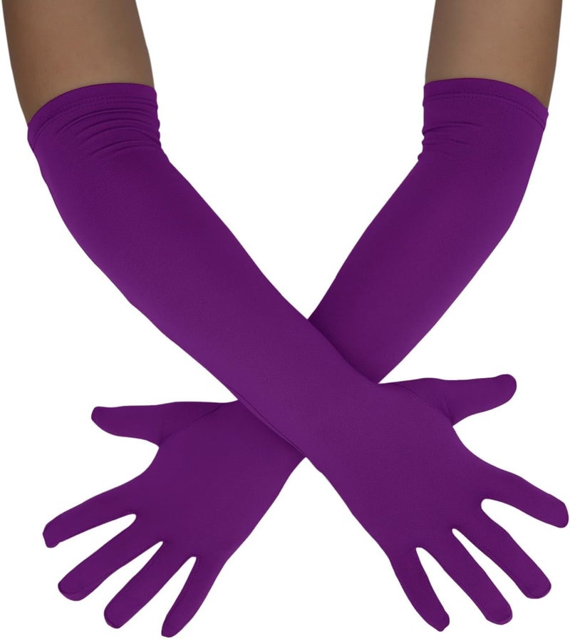 Sheface Men's and Women's 18" Spandex Long Gloves Stretchy Banquet Party Wedding Costume Gloves - Image 1